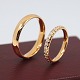Antik 
Damgaard-
Lauritsen 
presents: 
Becher; 
Set of wedding 
rings in 18k 
gold, one set 
with diamonds