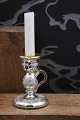 K&Co. presents: 
19th 
century 
candlestick 
with handle in 
poor man's 
silver 
(Mercury 
silver glass)