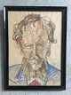 Tegning af H.J. 
Korn 1936 - 
Selvportræt.