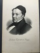 Ole Buus Larsen præsenterer: Portræt af Lægen Johan Christian Ryge - litografi af Em. Bærentzen ca. 1850.