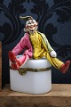 K&Co. presents: 
Decorative, 
fun circus 
clown from 
around 1910 in 
carved wood 
with fine clown 
costume in 
fabric...