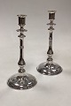 Danam Antik 
presents: 
Pair of 
Tall Silver 
Plated 
Candlesticks by 
I. P. C. Hansen