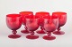 L'Art presents: Monica Bratt for Reijmyre Glasbruk6 red wine glasses, 1950s.
