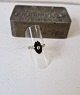 Karstens Antik presents: Beautiful old ring in 14 kt. gold with oval onyx adorned with old cut diamond
