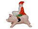 Antik K 
presents: 
Santa 
Claus on a pig 
candle light 
holder