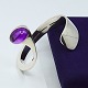Antik 
Damgaard-
Lauritsen 
presents: 
Leif Bodh 
Have; Bangle in 
sterling silver 
set with 
amethyst