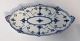 Lundin Antique presents: Royal Copenhagen. Blue Fluted Half Lace. Pickle dish. Model 1115. Length 25 cm. (2 ...