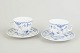 Royal CopenhagenBlue Fluted Half Lace coffee cups with ...