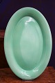 Gammelt oval Ursula fajance serverings fad / tallerken ...