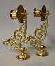 Pegasus – Kunst - Antik - Design presents: Pair of brass piano candlesticks, 19th century.