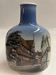 Antik Huset presents: Royal Copenhagen Vase, Motif from the old townHeight 14.5 cm.