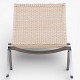 Roxy Klassik presents: Poul Kjærholm / E. Kold Christensen.PK 22 - Armchair in newly woven cane with steel ...