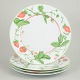 L'Art presents: Bill Goldsmith for Limoges, Fraise, set of 4 charger plates.