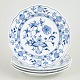 L'Art presents: Meissen, set of 4 deep plates, Blue Onion pattern.