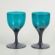 L'Art presents: Art Deco White Wine Glasses, Set Of 2. 1810s.