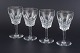 L'Art presents: French Crystal, Set of 4 White Wine Glasses.