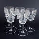 L'Art presents: French Crystal, Set of 5 Red Wine Glasses.