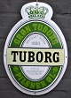 Pegasus – Kunst - Antik - Design presents: Green Tuborg enamel sign, 20th century Denmark.