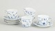 L'Art presents: Royal Copenhagen, Blue Fluted Plain coffee cups with matching saucers, set of 5 pairs.