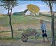 Pegasus – Kunst - Antik - Design presents: Sørensen, Eiler (1869 - 1953) Denmark: Boy with wheelbarrow.