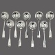 Antik Damgaard-Lauritsen presents: Set of 9 Clam bouillonspoons in silver