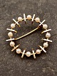 Middelfart Antik presents: 14 carat gold brooch with genuine pearls