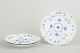L'Art presents: Royal Copenhagen Blue Fluted Plain, set of three dinner plates.