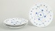 L'Art presents: Royal Copenhagen Blue Fluted Plain, set of four dinner plates.