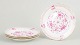 L'Art presents: Meissen, set of four "Pink Indian flower" salad plates.