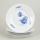 L'Art presents: Royal Copenhagen Blue Flower Curved, set of four dinner plates.