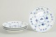 L'Art presents: Royal Copenhagen Blue Fluted Plain set of four lunch plates.