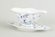 L'Art presents: Royal Copenhagen Blue Fluted Plain sauce boat with attached stand.