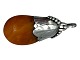 Antik K presents: Large amber pendant with silver mounting