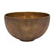 Aabenraa Antikvitetshandel presents: Axel Salto circular bronze bowl. Marked "Salto" and "66". H: 10cm. D: 17,8cm