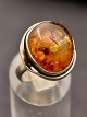 Middelfart Antik presents: Sterling silver ring with amber
