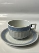 Antik Huset presents: Blue Fan, extra large morning cup chocolate cup with accompanying saucer.