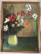 Maleri af William Hansen - Tulipaner i vase.
