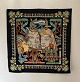 Vintage de France presents: Hermès: Black silk scarf with 'Tresors Du Nil' motif.