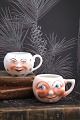 K&Co. presents: Old faience cups with handles and funny faces from around 1930...
