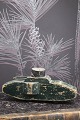 K&Co. presents: Decorative, old vintage tank in green painted wood with a nice old patina...