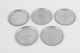 L'Art presents: Just Andersen, set of five coasters in pewter.