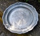 Pegasus – Kunst - Antik - Design presents: Large 18th century pewter rococo dish.