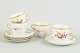 L'Art presents: Royal Copenhagen brown rose, set of four coffee cups with saucers.