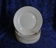 Antikkram presents: White Half Lace Danish porcelain, set of 9 cake plates 16cm