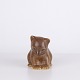 Osted Antik & Design presents: Knud Basse Bear Figure in Brown Glazed Ceramic, Danish Design, 1960s