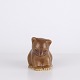 Osted Antik & Design presents: Knud Basse Bear Figure in Light Brown Glazed Ceramic, Danish Design, 1960s