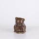 Osted Antik & Design presents: Knud Basse Bear Figure in Brown Glazed Ceramic, Danish Design, 1960s