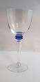 Lundin Antique presents: Attica, Royal Copenhagen with blue deco. Design Anja Kjær. White wine glass. Height ...