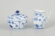 L'Art presents: Royal Copenhagen Blue Fluted Plain, sugar bowl and creamer.