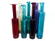 Antik K presents: Riihimäen Lasi Oy art glassSet of seven Koristepullo bottles/vases by Nanny Still